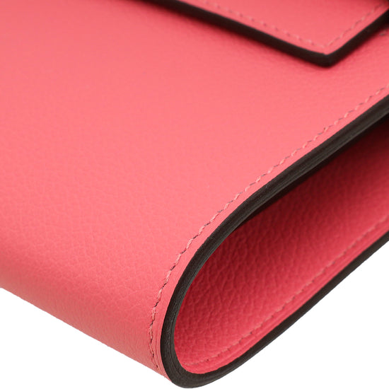 Hermes Rose Azalee Kelly To Go Evercolor Wallet