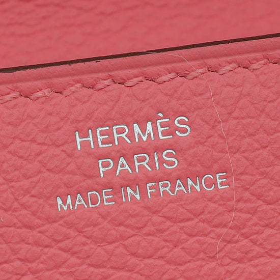 Hermes Rose Azalee Kelly To Go Evercolor Wallet