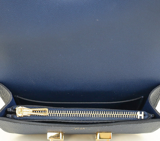Hermes Bleu Sapphire Constance Slim Wallet
