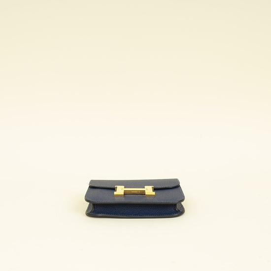 Hermes Bleu Sapphire Constance Slim Wallet