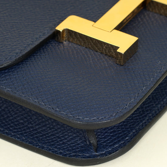 Hermes Bleu Sapphire Constance Slim Wallet