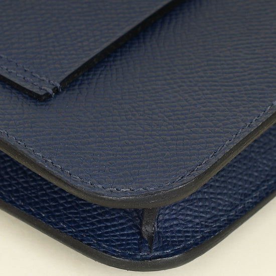 Hermes Bleu Sapphire Constance Slim Wallet