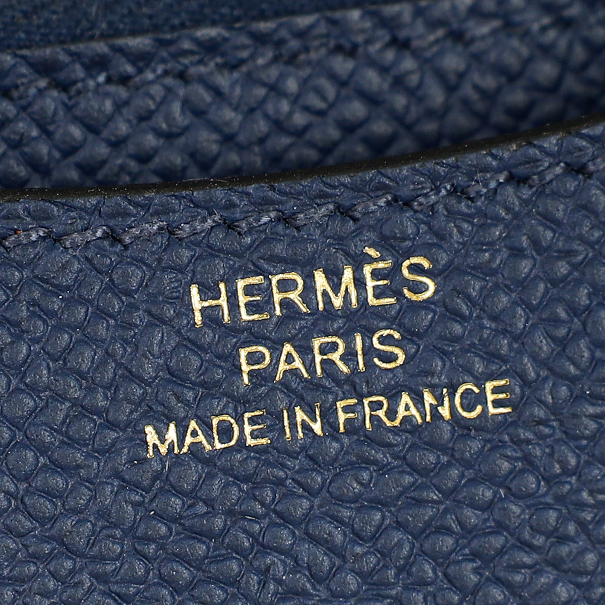 Hermes Bleu Sapphire Constance Slim Wallet