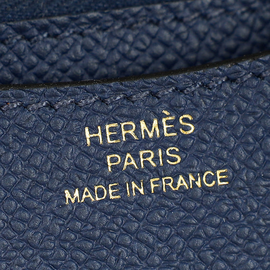 Hermes Bleu Sapphire Constance Slim Wallet