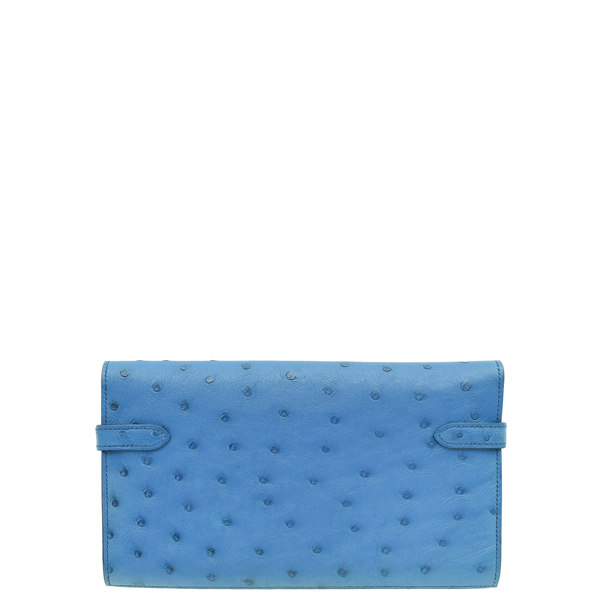 Hermes Bleuet Ostrich Kelly Classic Wallet-Hermes-THE CLOSET