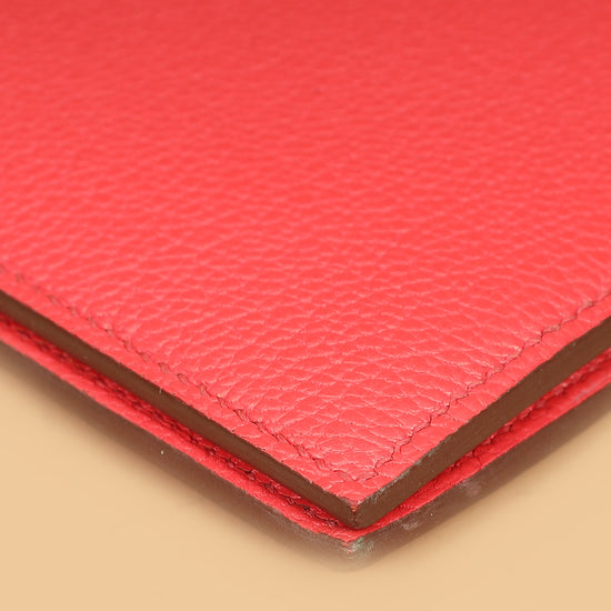 Hermes Bougainvillea Evelyne Card Wallet-Hermes-THE CLOSET