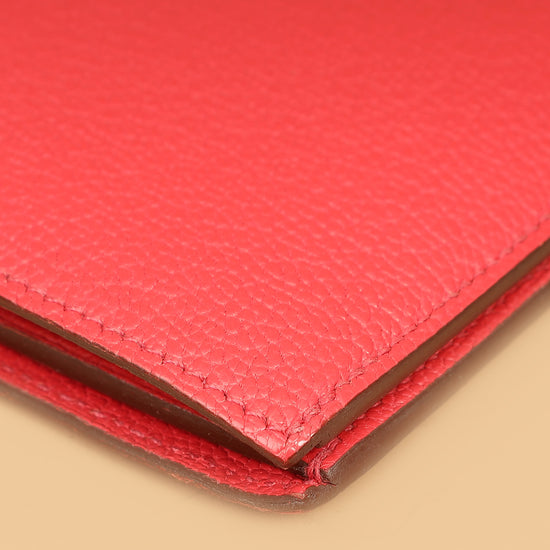 Hermes Bougainvillea Evelyne Card Wallet-Hermes-THE CLOSET