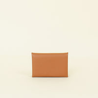 Hermes Gold Calvi Card Holder