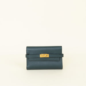 Hermes Vert Cypress Kelly Depliant Medium Wallet