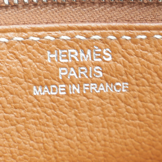 Hermes Gold Barenia Faubourg "Strap" PM Phone Case