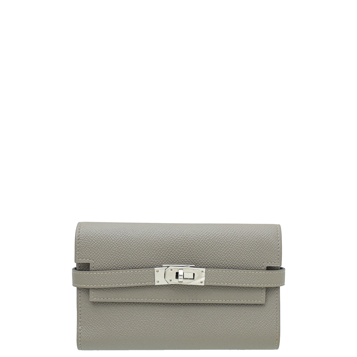 Hermes Gris Asphalt Kelly Classic Medium Wallet-Hermes-THE CLOSET