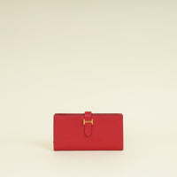 Hermes Rouge Grenate Mysore Goatskin Bearn Wallet