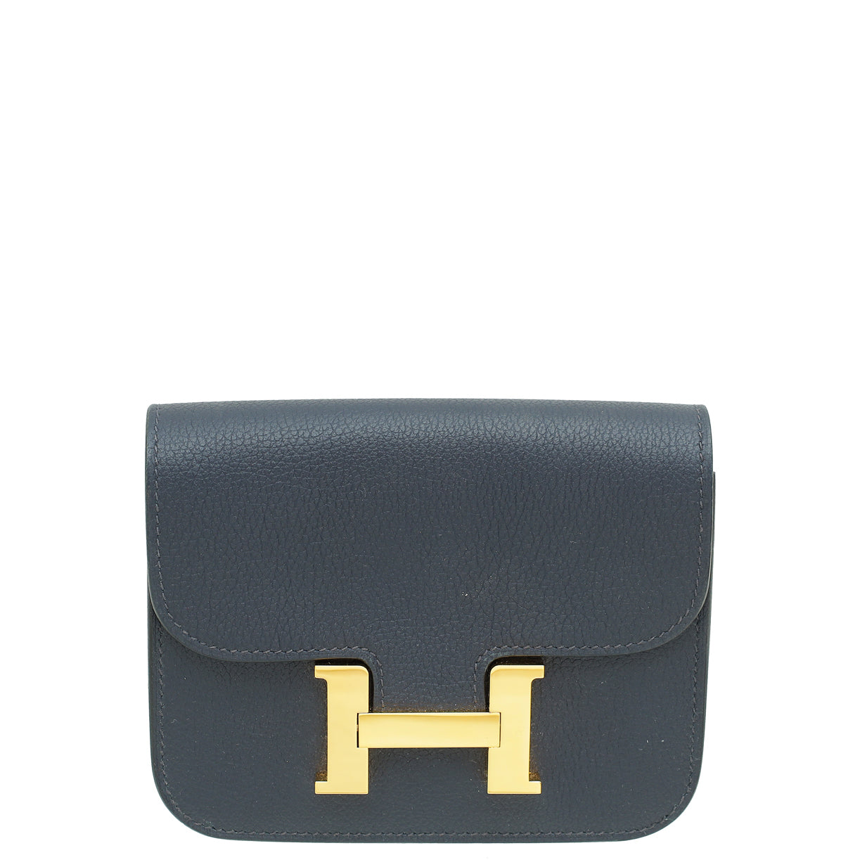 Hermes Bleu Obscur Constance Slim Wallet