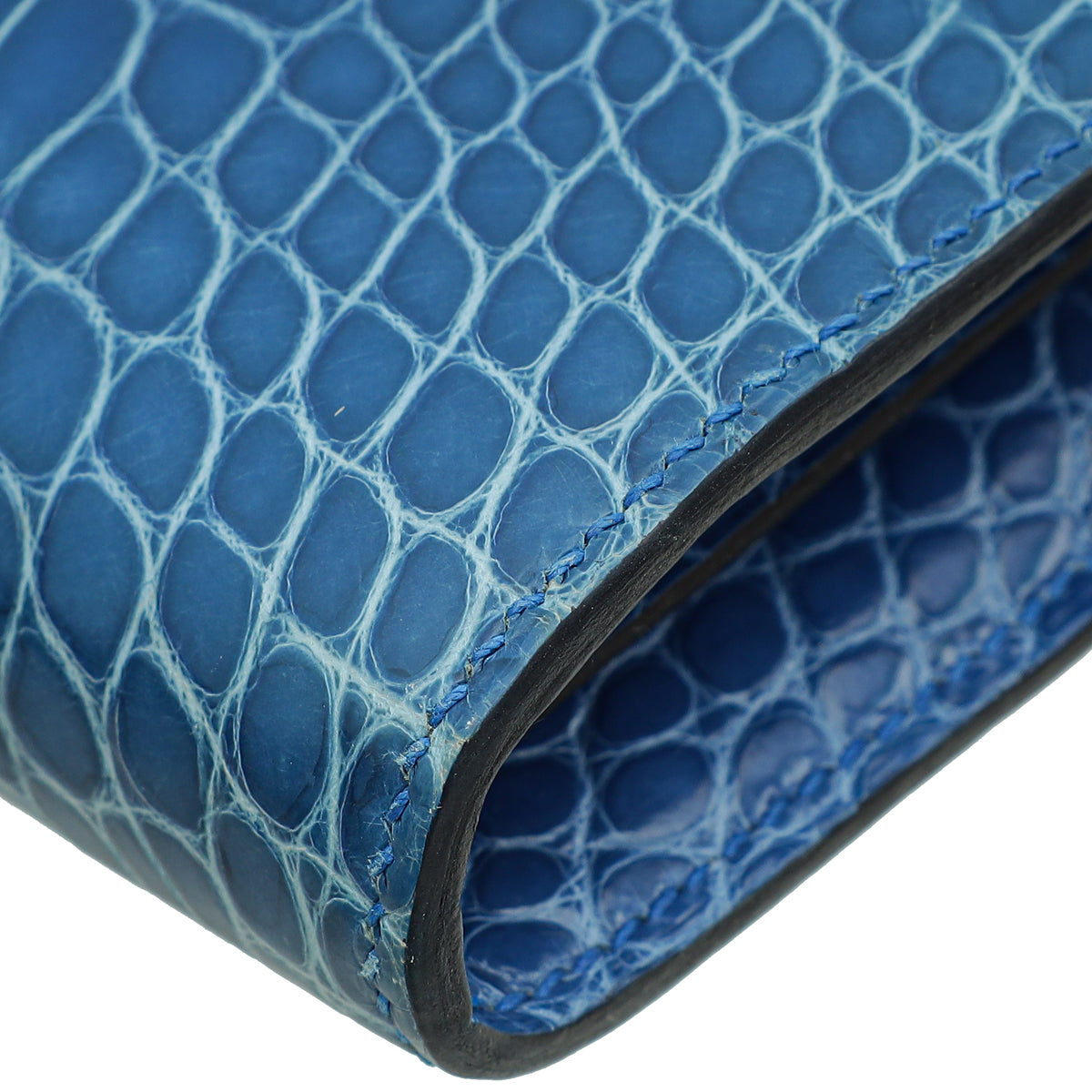 Hermes Bleu Zellige Alligator Constance Wallet