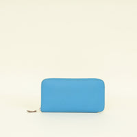 Hermes Bleu Zanzibar Silk'In Classique Long Wallet