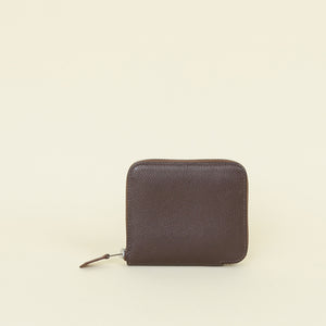 Hermes Chocolate Silk'In Compact Wallet