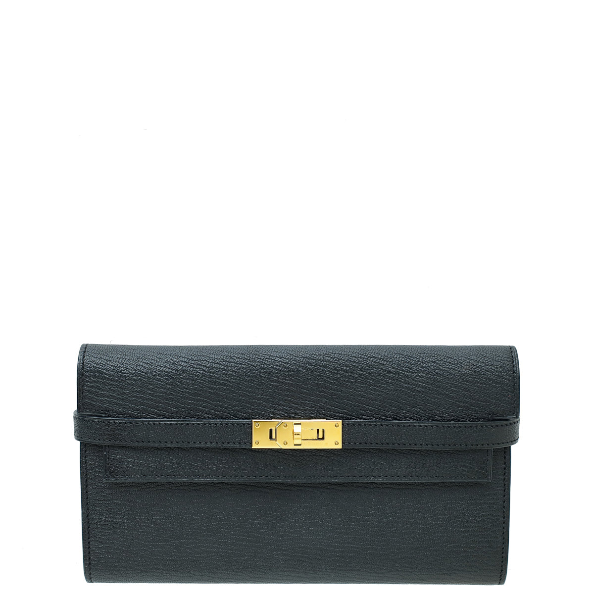 Hermes Noir Mysore Goatskin Kelly Classic Wallet-Hermes-THE CLOSET