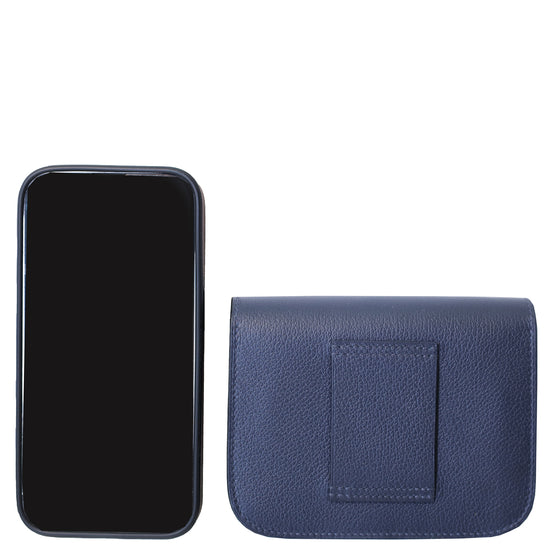 Hermes Bleu Nuit Constance Slim Evercolor Wallet