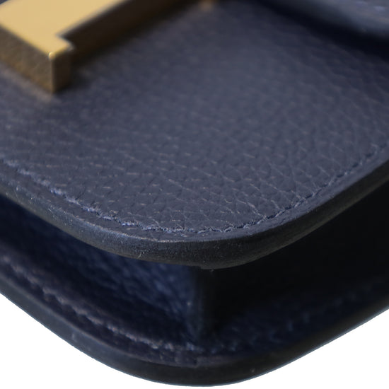 Hermes Bleu Nuit Constance Slim Evercolor Wallet