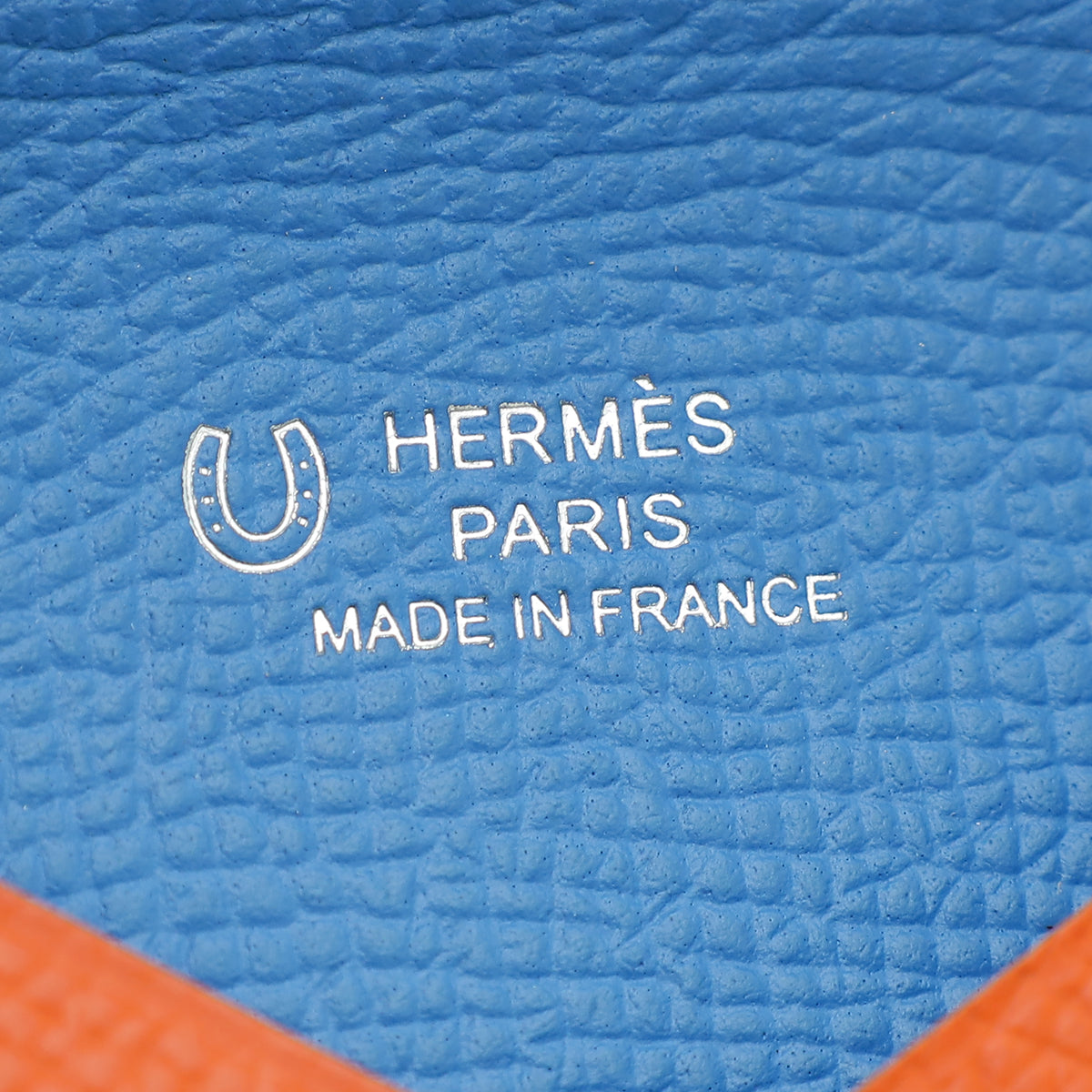Hermes Bicolor Calvi Card Holder (Horse Shoe Stamped W/ SMS Initials)