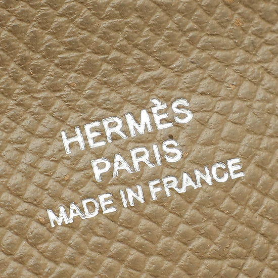 Hermes Etoupe Calvi Card Holder