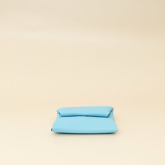 Hermes Bleu De Nord Mysore Goatskin Bastia Change Purse-Hermes-THE CLOSET