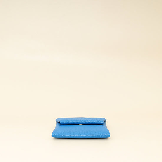 Hermes Bleu Hydra Mysore Goatskin Bastia Change Purse-Hermes-THE CLOSET