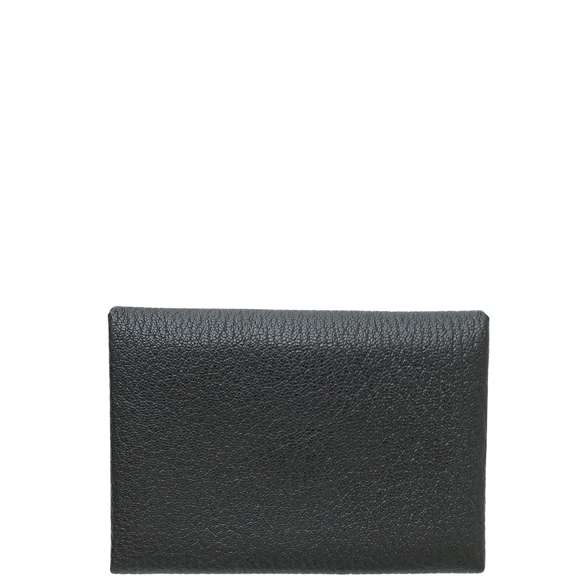 Hermes Noir Calvi Duo Compact Mysore Goatskin Card Holder