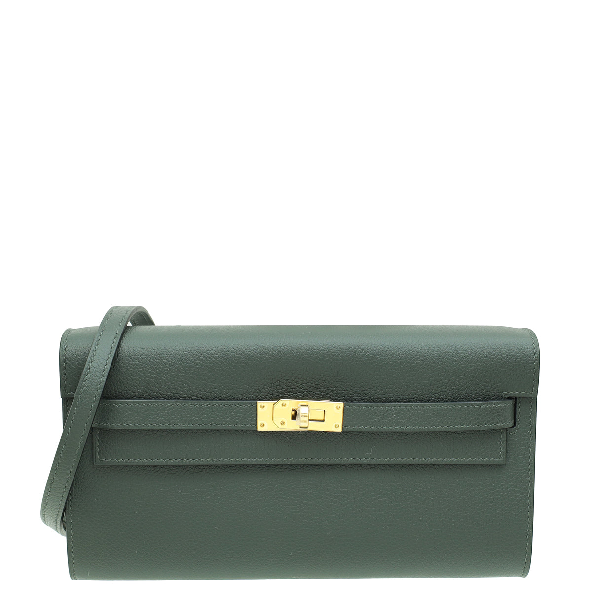 Hermes Vert Chypress Kelly To Go Evercolor Wallet