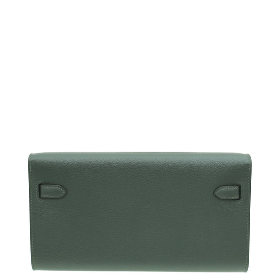 Hermes Vert Chypress Kelly To Go Evercolor Wallet