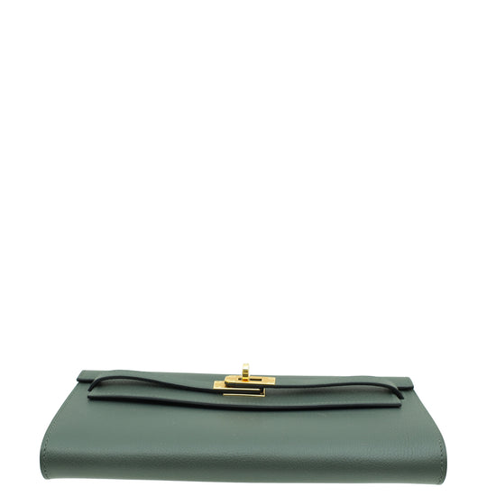 Hermes Vert Chypress Kelly To Go Evercolor Wallet