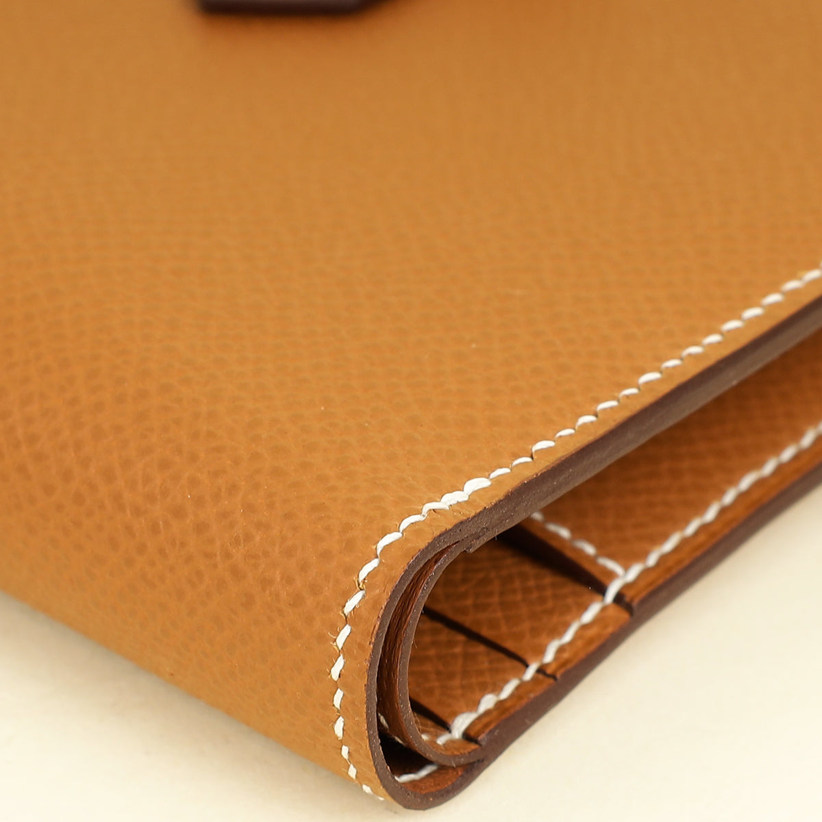 Hermes Gold Bearn Compact Wallet