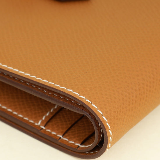 Hermes Gold Bearn Compact Wallet