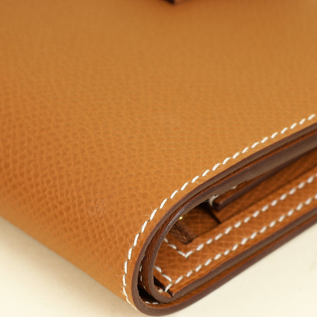 Hermes Gold Bearn Compact Wallet