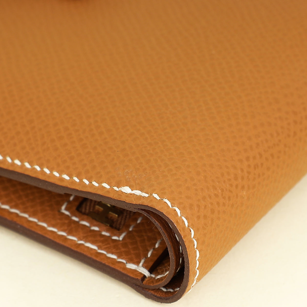 Hermes Gold Bearn Compact Wallet