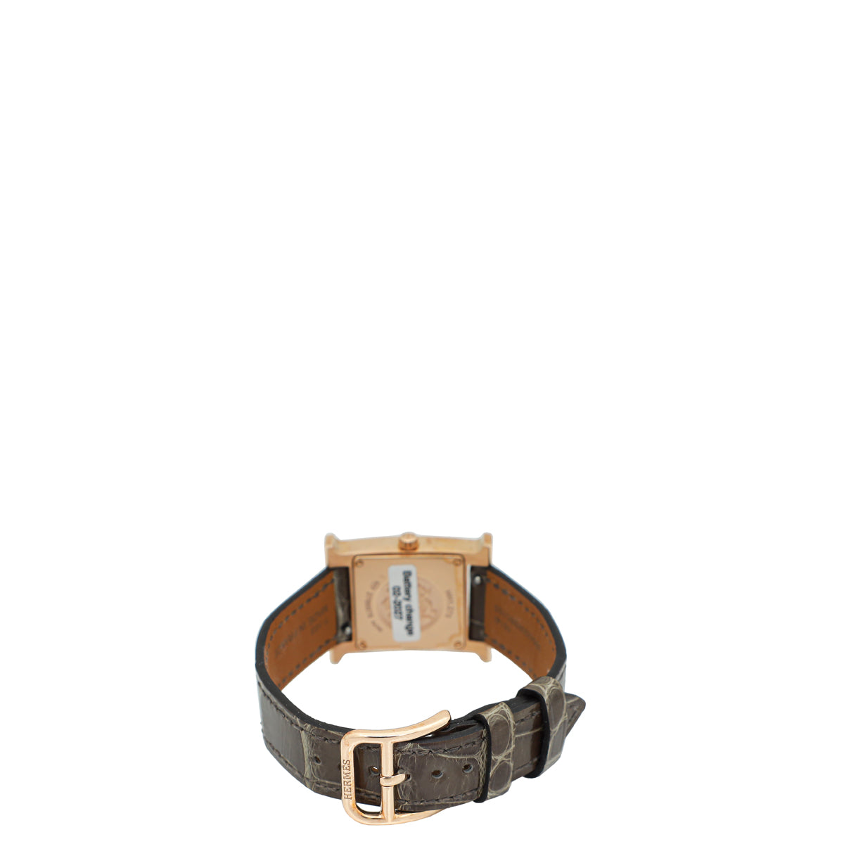 Hermes 18K Rose Gold Diamond Heure H Mini Model 21mm Quartz Watch-Hermes-THE CLOSET