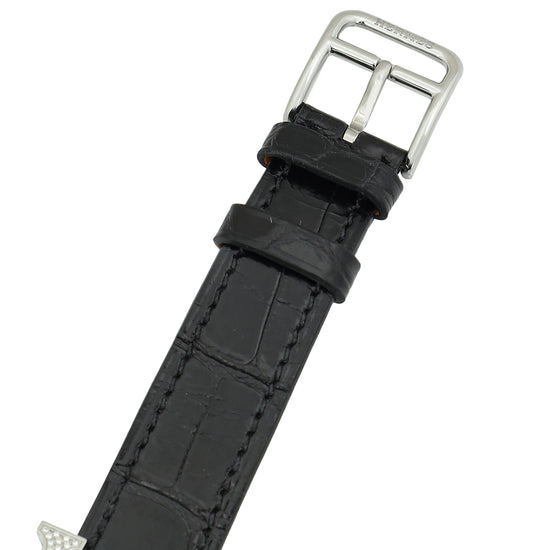 Load image into Gallery viewer, Hermes Stainless Steel Heure H Diamond, Small model, 25 mm Quartz Watch
