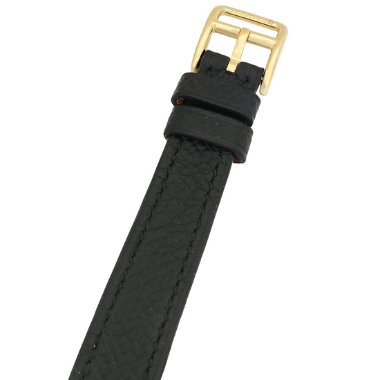 Hermes 18K Yellow Gold Steel Heure H Mini Model 17mm Watch-Hermes-THE CLOSET