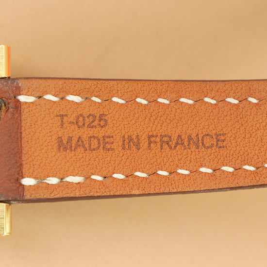 Hermes Yellow Gold Plated Heure H Mini Model 21mm Quartz Watch-Hermes-THE CLOSET