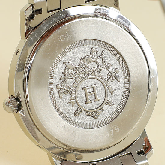 Hermes Stainless Steel Clipper Combination 36mm Quartz Watch