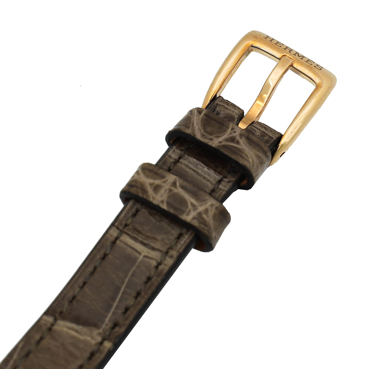 Hermes 18K Rose Case Alligator Galop d'Hermes 26mm Watch