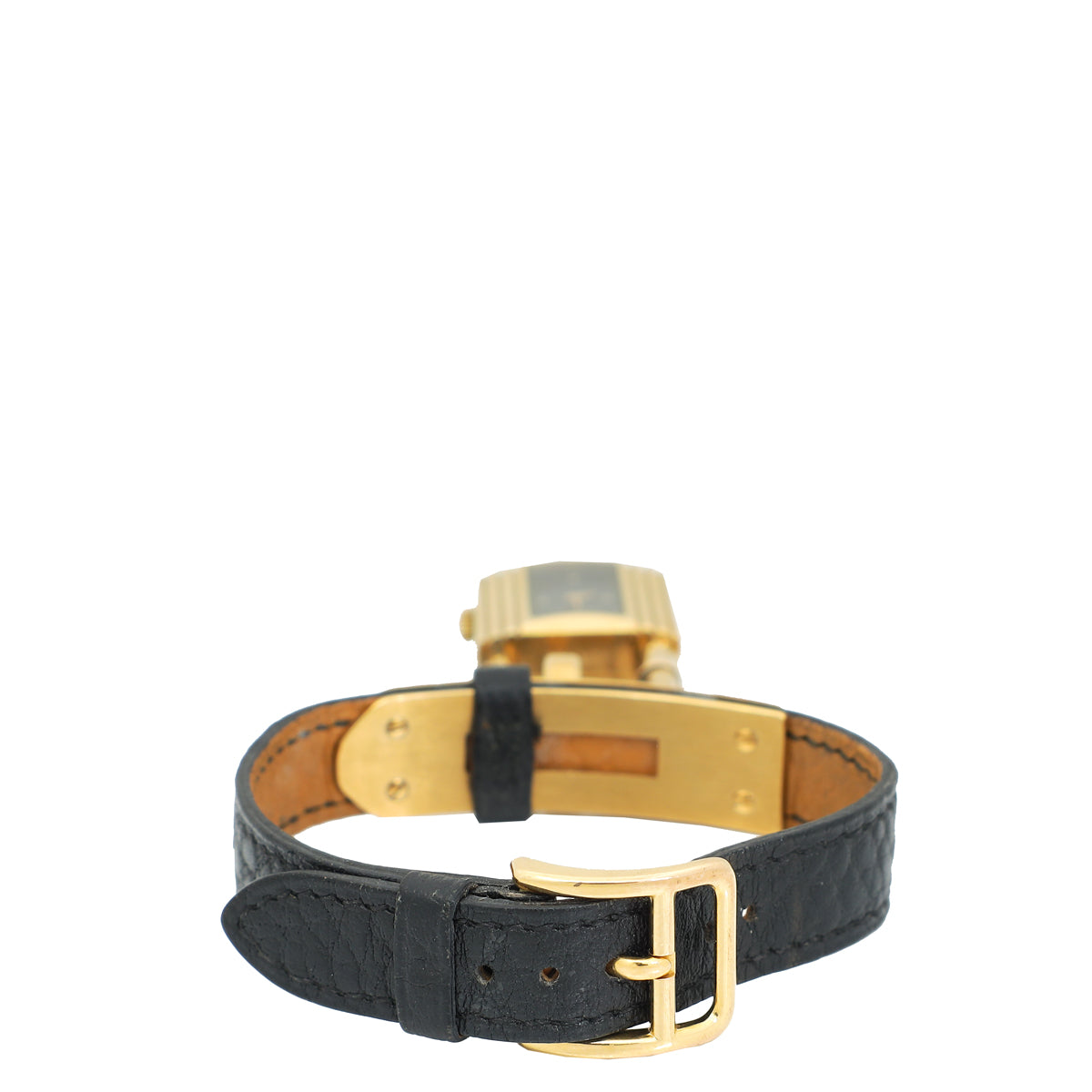 Hermes Gold Cadenas En Plaqué Single Strap Quartz Kelly Watch