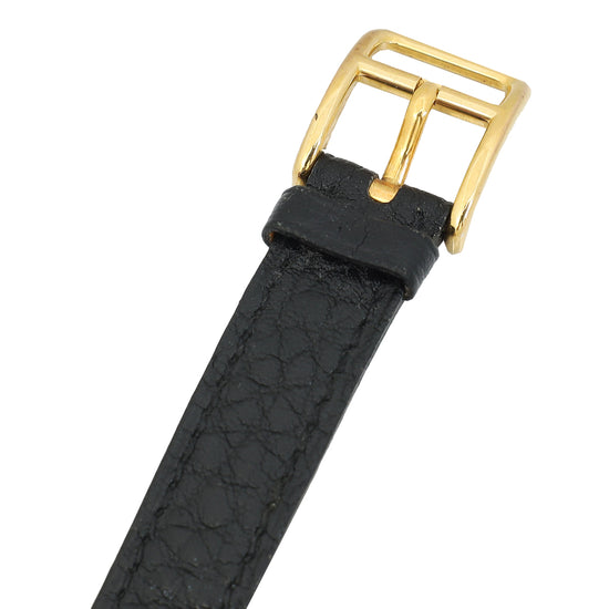 Hermes Gold Cadenas En Plaqué Single Strap Quartz Kelly Watch