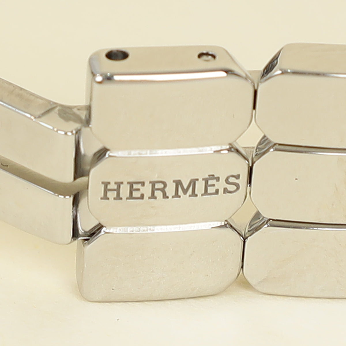 Hermes Stainless Steel Diamond Kelly Quartz 16mm Watch Mini Model