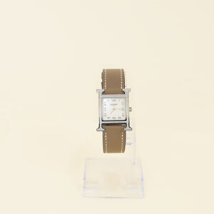 Hermes Stainless Steel Heure H Quartz Watch (Ladies)