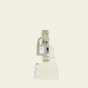 Hermes Stainless Steel Mini Model Kelly Quartz Watch