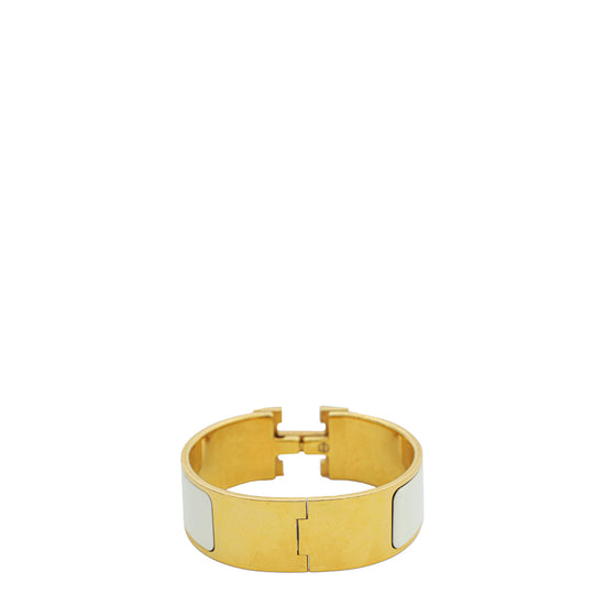 Load image into Gallery viewer, Hermes Blanc Clic Clac Bracelet
