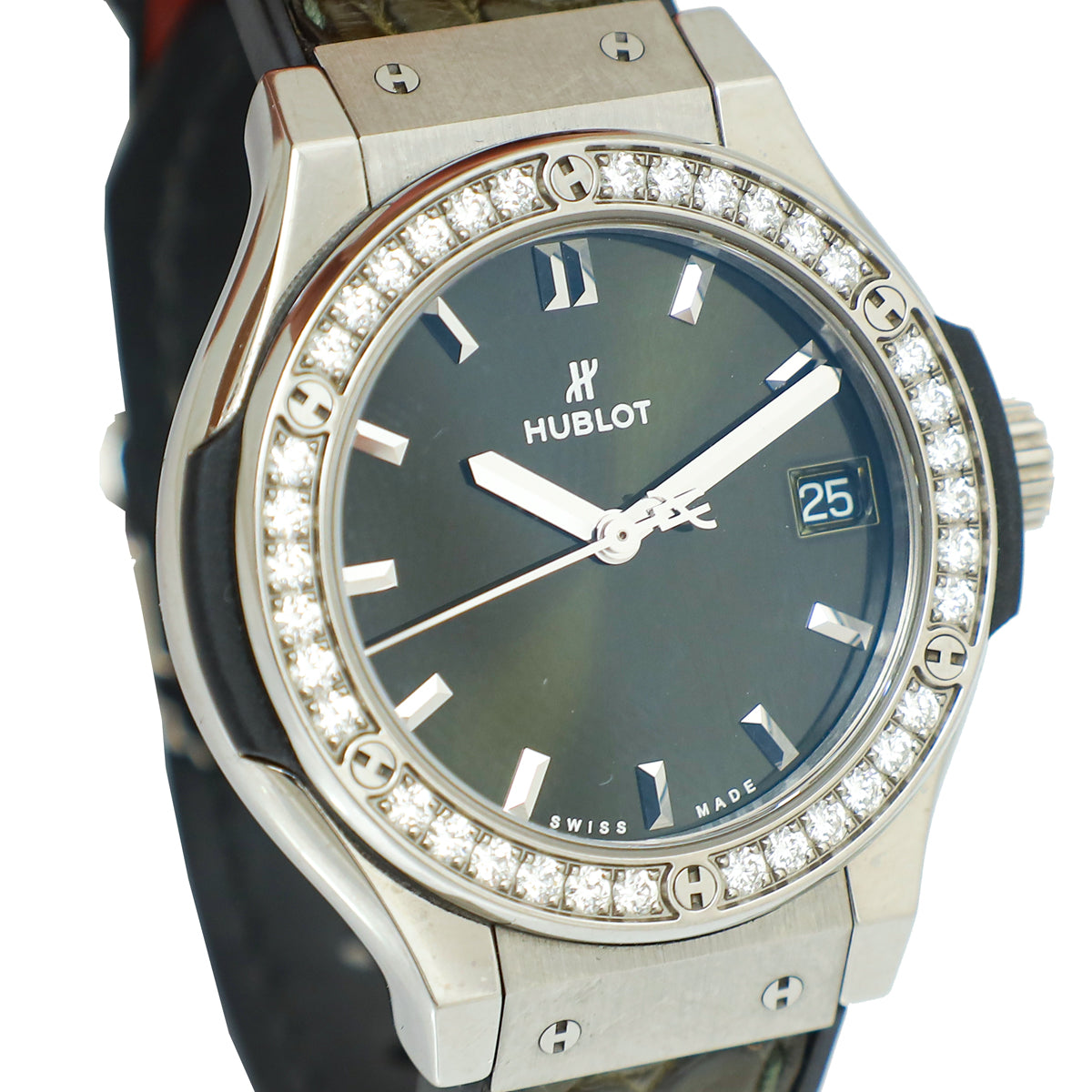 Load image into Gallery viewer, Hublot Titanium Classic Fusion Diamond 33mm Quartz Watch
