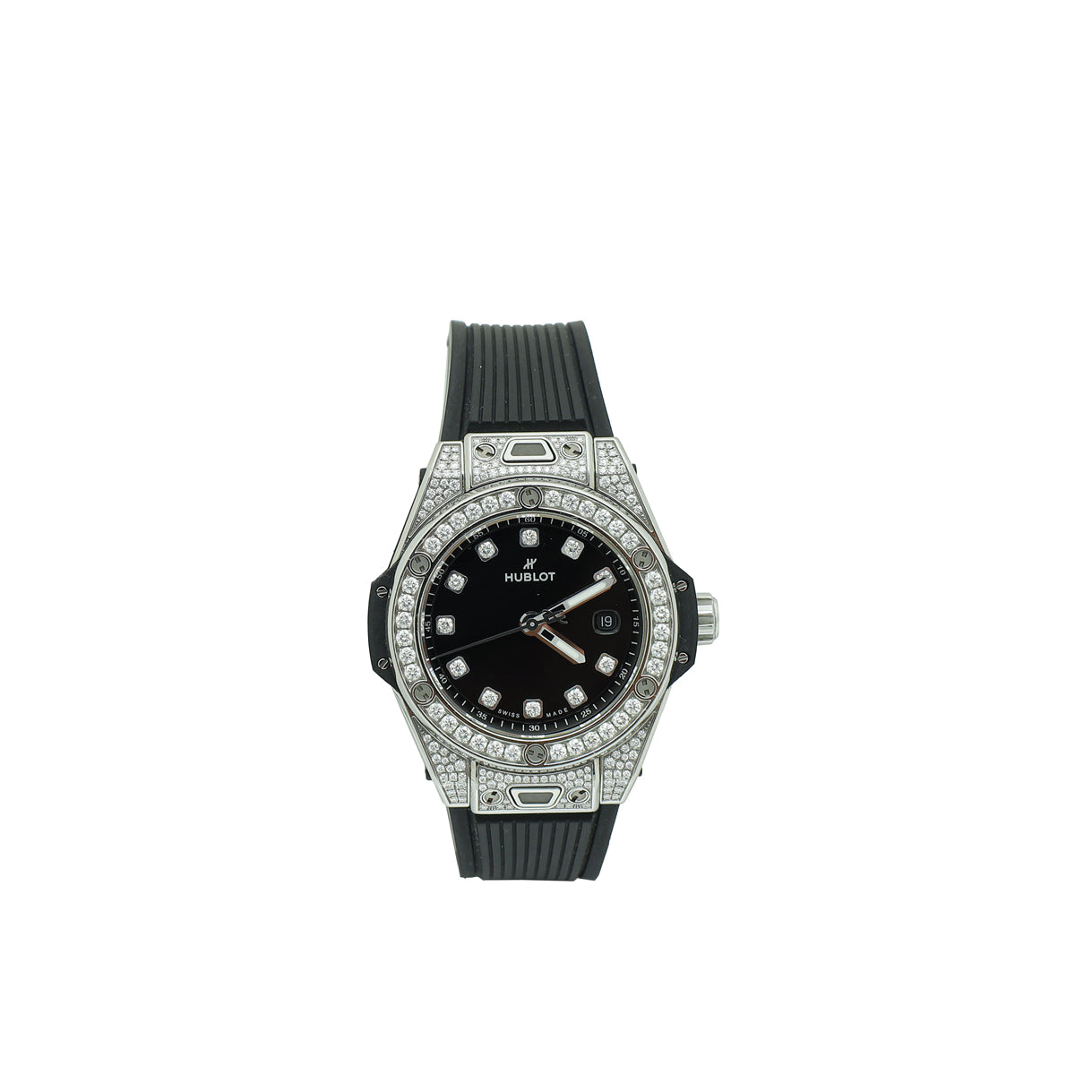 Hublot Stainless Steel Diamond Big Bang One Click Automatic 33mm Watch-Hublot-THE CLOSET