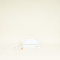 Jacquemus White Le Chiquito Long Top Handle Bag